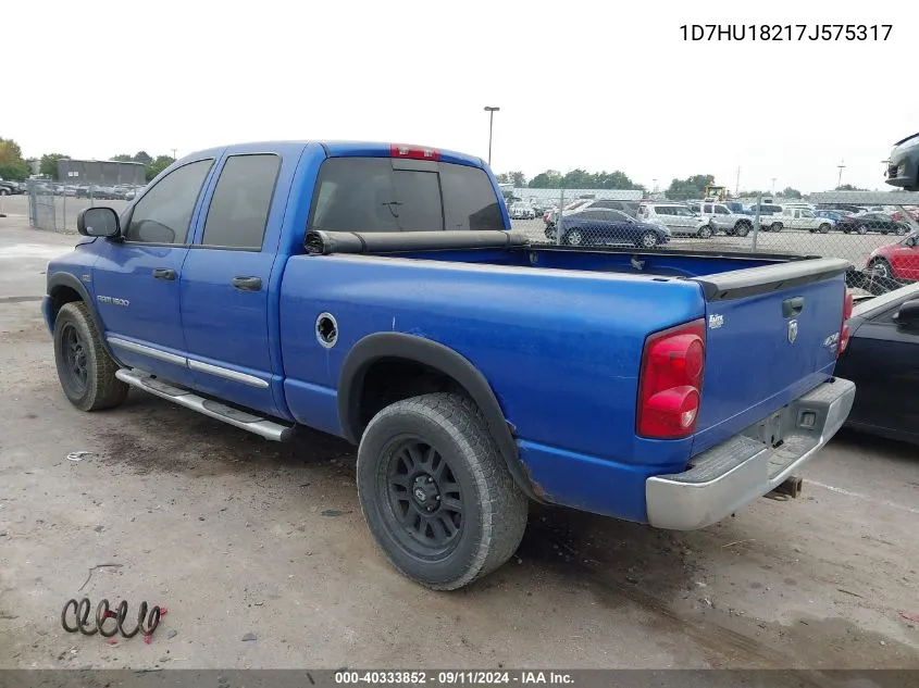 2007 Dodge Ram 1500 Laramie VIN: 1D7HU18217J575317 Lot: 40333852