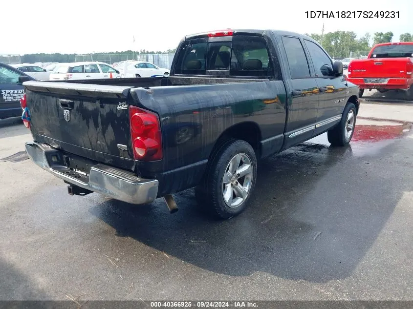 2007 Dodge Ram 1500 Laramie VIN: 1D7HA18217S249231 Lot: 40366925