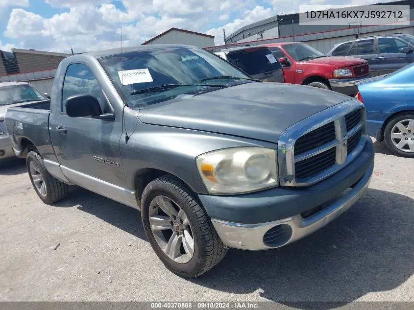 2007 Dodge Ram 1500 St VIN: 1D7HA16KX7J592712 Lot: 40370888