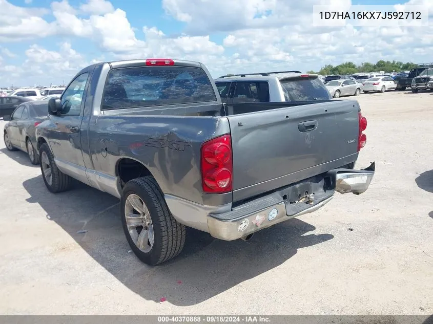 2007 Dodge Ram 1500 St VIN: 1D7HA16KX7J592712 Lot: 40370888