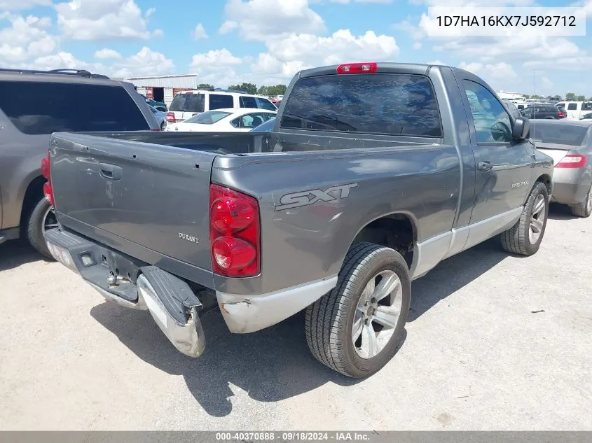 2007 Dodge Ram 1500 St VIN: 1D7HA16KX7J592712 Lot: 40370888