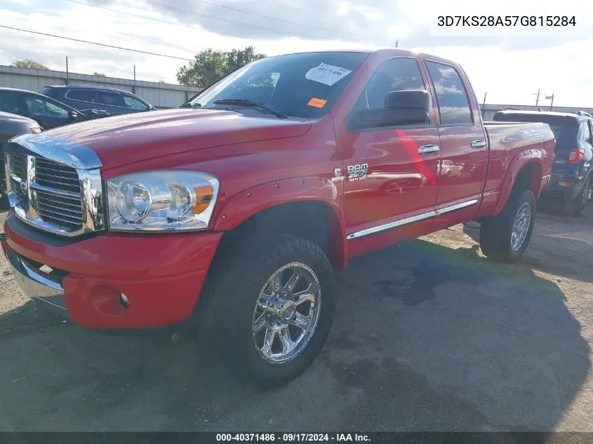 2007 Dodge Ram 2500 Laramie VIN: 3D7KS28A57G815284 Lot: 40371486