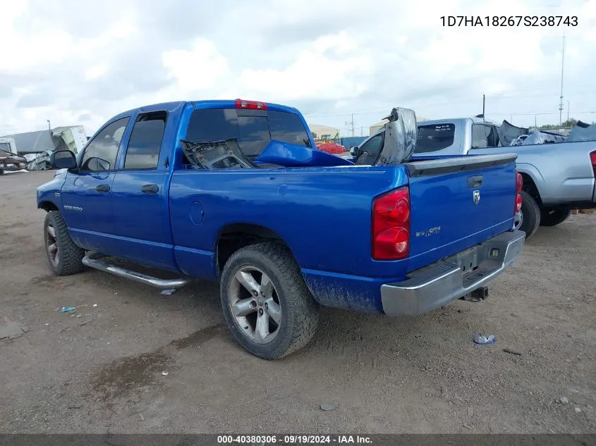 1D7HA18267S238743 2007 Dodge Ram 1500 Slt