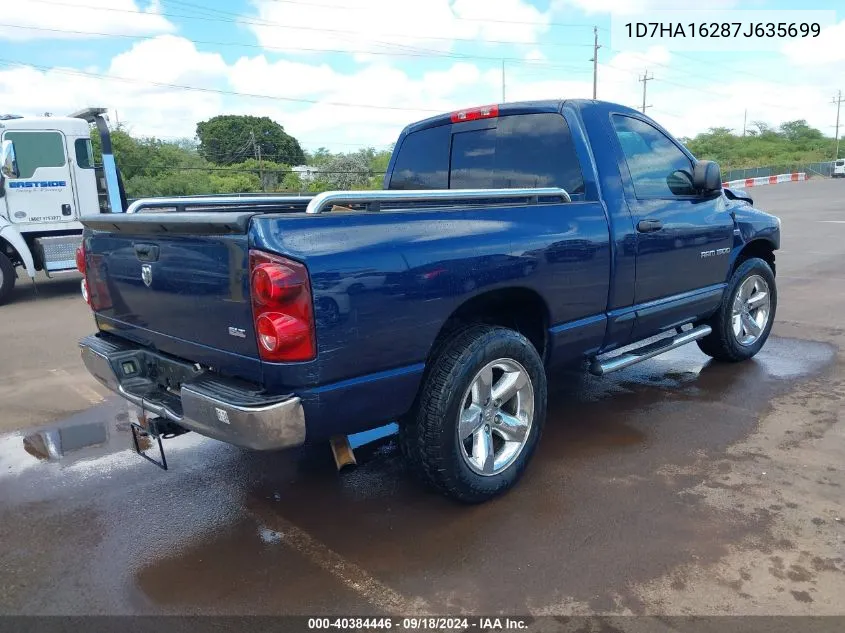 2007 Dodge Ram 1500 Slt/Sport VIN: 1D7HA16287J635699 Lot: 40384446