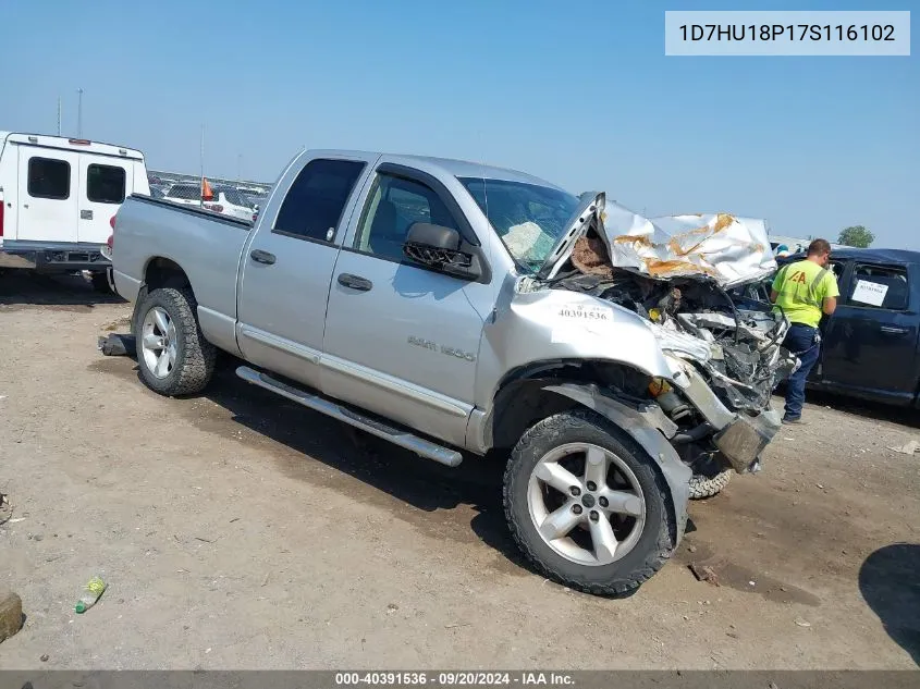 2007 Dodge Ram 1500 Slt/Trx4 Off Road/Sport VIN: 1D7HU18P17S116102 Lot: 40391536