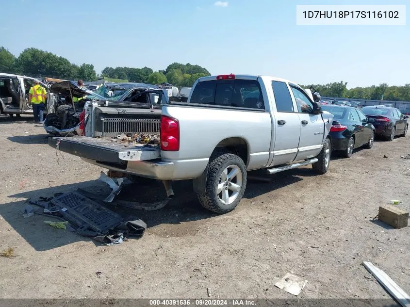 2007 Dodge Ram 1500 Slt/Trx4 Off Road/Sport VIN: 1D7HU18P17S116102 Lot: 40391536