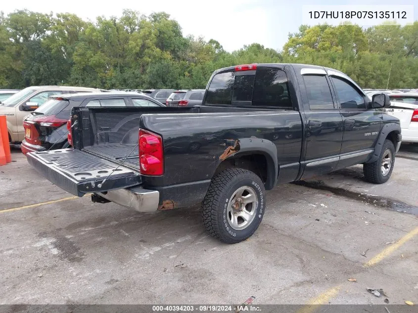 2007 Dodge Ram 1500 Slt/Trx4 Off Road/Sport VIN: 1D7HU18P07S135112 Lot: 40394203