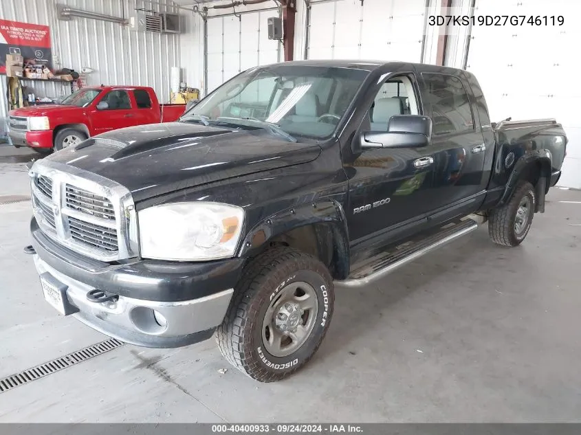 2007 Dodge Ram 1500 VIN: 3D7KS19D27G746119 Lot: 40400933