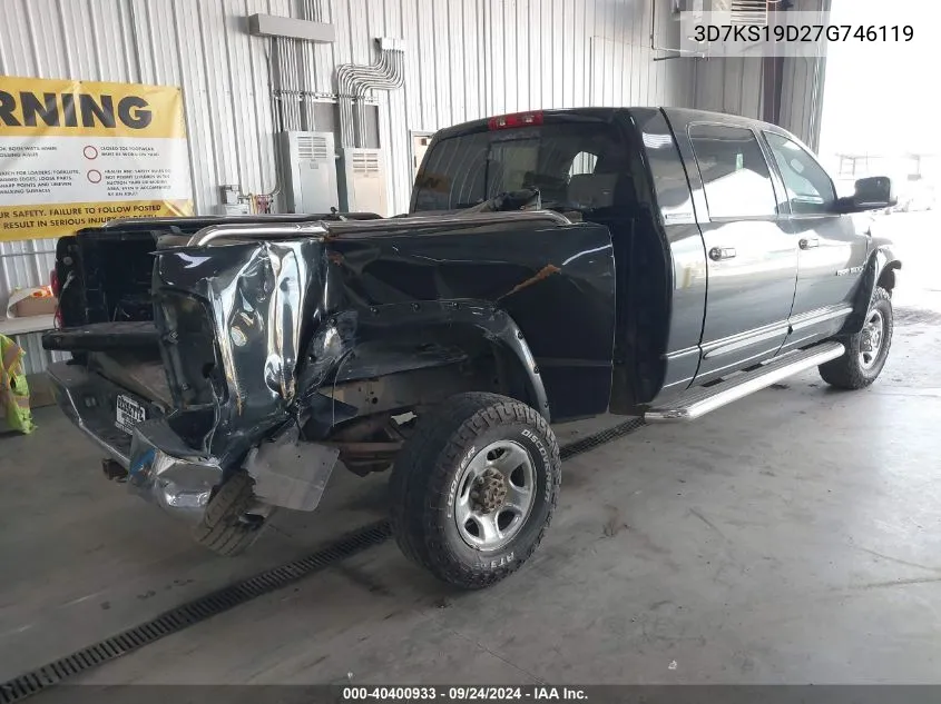 2007 Dodge Ram 1500 VIN: 3D7KS19D27G746119 Lot: 40400933