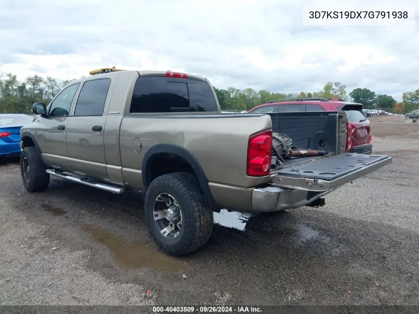 2007 Dodge Ram 1500 Slt VIN: 3D7KS19DX7G791938 Lot: 40403509