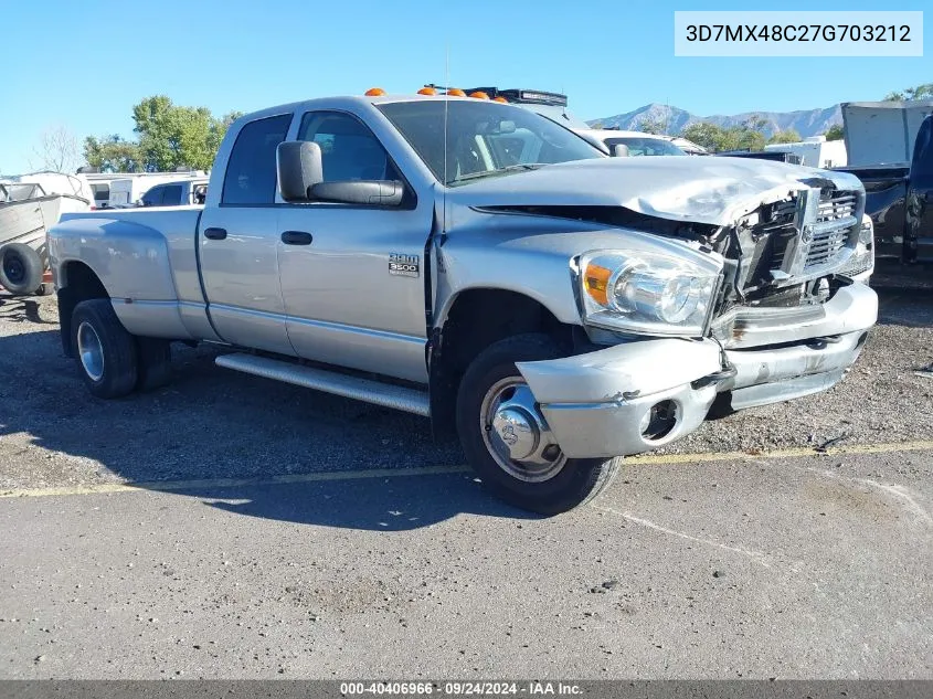 2007 Dodge Ram 3500 St/Slt VIN: 3D7MX48C27G703212 Lot: 40406966