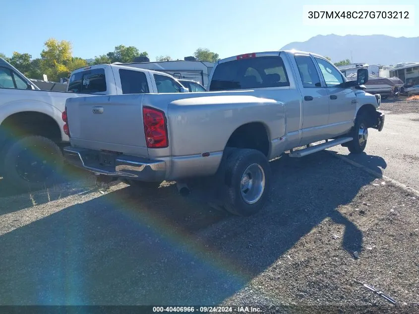 2007 Dodge Ram 3500 St/Slt VIN: 3D7MX48C27G703212 Lot: 40406966