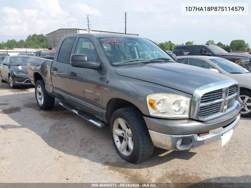 2007 Dodge Ram 1500 Slt VIN: 1D7HA18P87S114579 Lot: 40408373