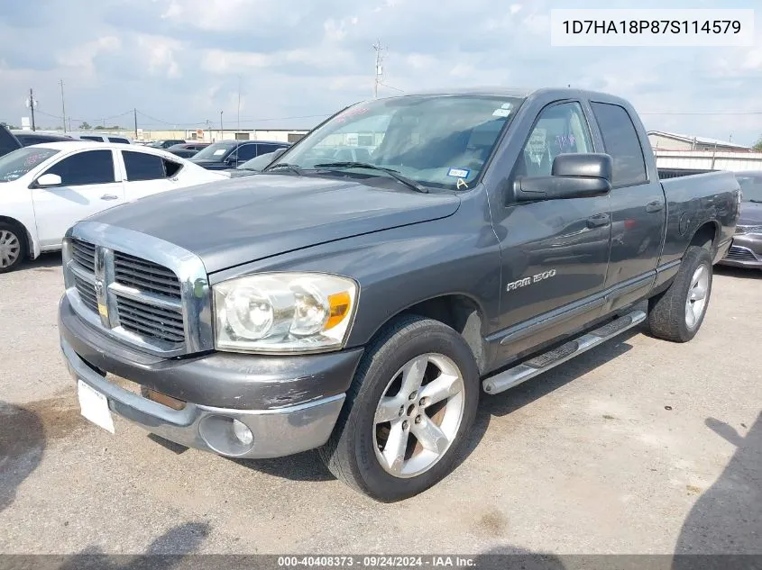 2007 Dodge Ram 1500 Slt VIN: 1D7HA18P87S114579 Lot: 40408373