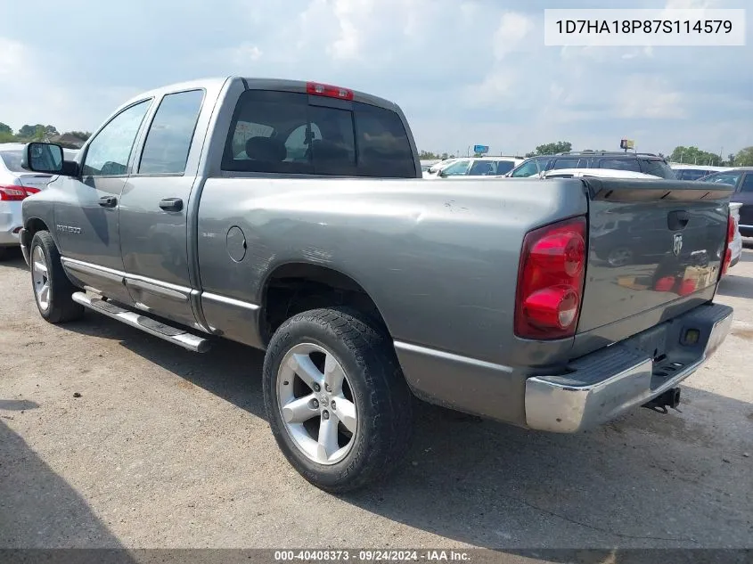 2007 Dodge Ram 1500 Slt VIN: 1D7HA18P87S114579 Lot: 40408373