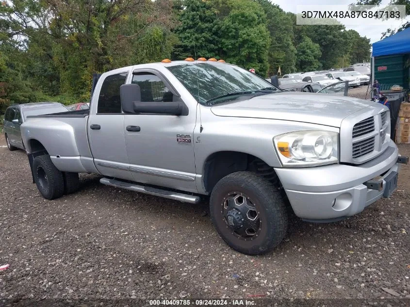 2007 Dodge Ram 3500 Slt/Sport VIN: 3D7MX48A87G847183 Lot: 40409785