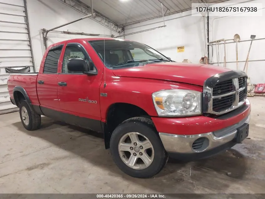 2007 Dodge Ram 1500 Slt/Trx4 Off Road/Sport VIN: 1D7HU18267S167938 Lot: 40420365