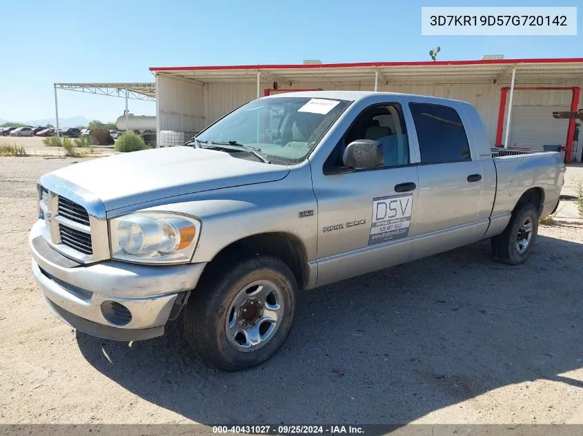 2007 Dodge Ram 1500 Slt VIN: 3D7KR19D57G720142 Lot: 40431027