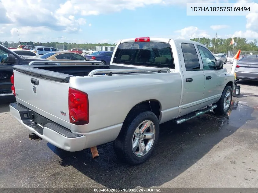 2007 Dodge Ram 1500 Slt VIN: 1D7HA18257S169494 Lot: 40432035