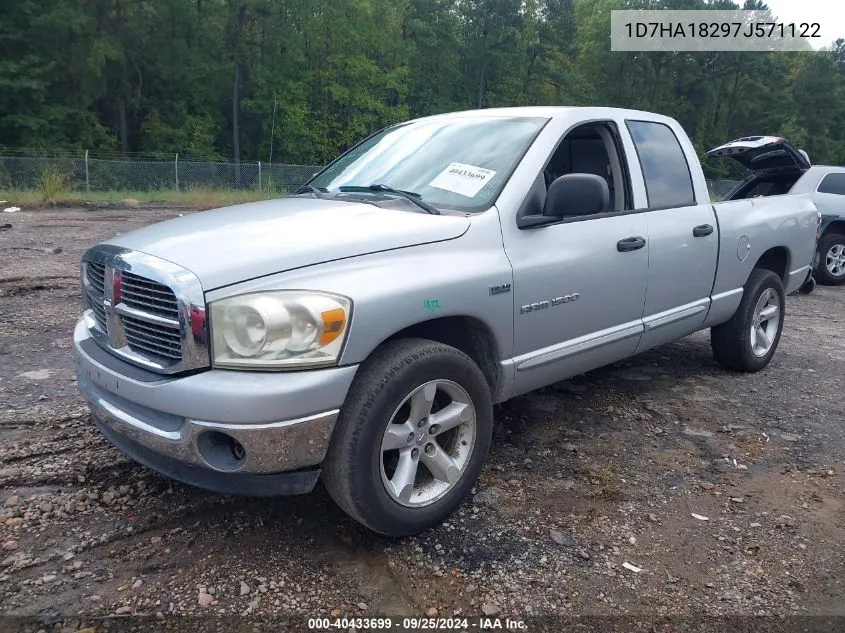 2007 Dodge Ram 1500 Slt VIN: 1D7HA18297J571122 Lot: 40433699