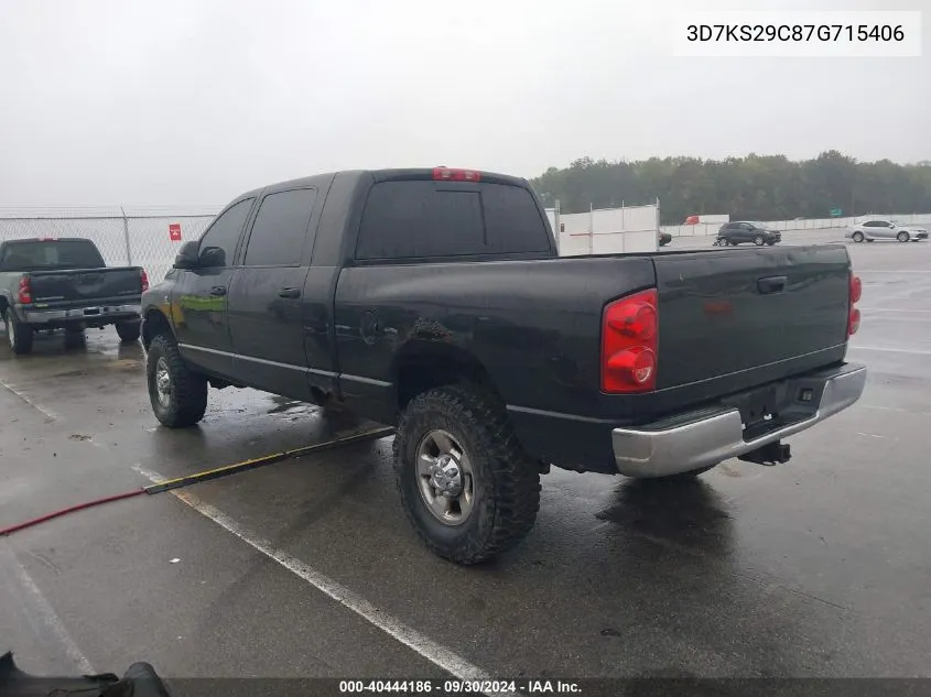 2007 Dodge Ram 2500 VIN: 3D7KS29C87G715406 Lot: 40444186