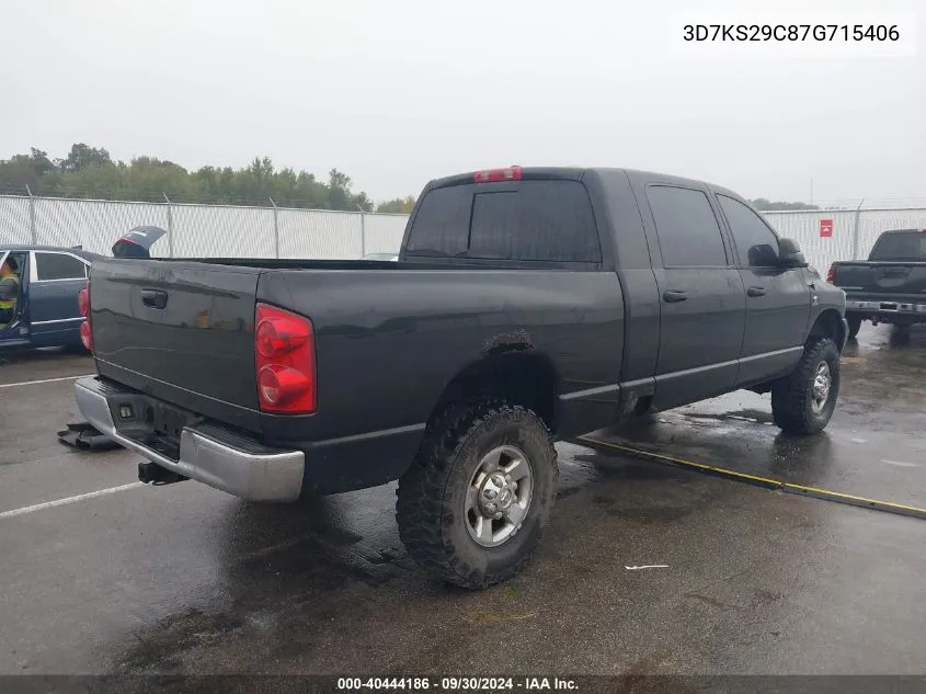 2007 Dodge Ram 2500 VIN: 3D7KS29C87G715406 Lot: 40444186