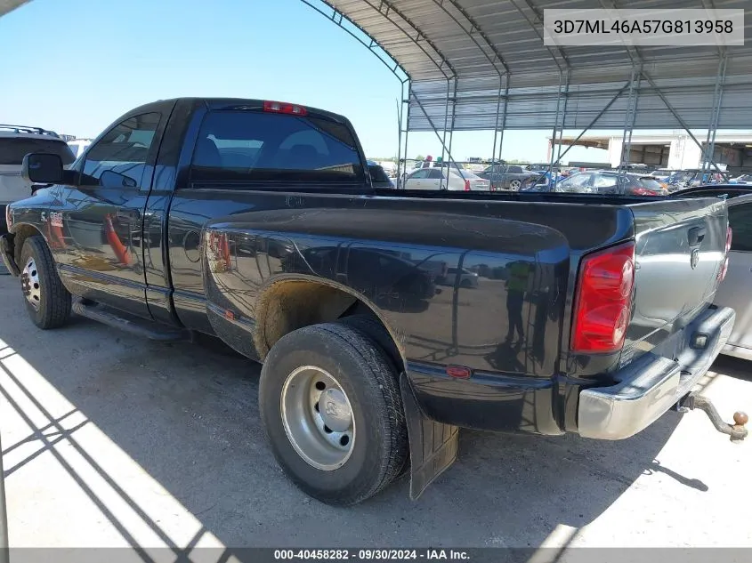 2007 Dodge Ram 3500 Slt VIN: 3D7ML46A57G813958 Lot: 40458282