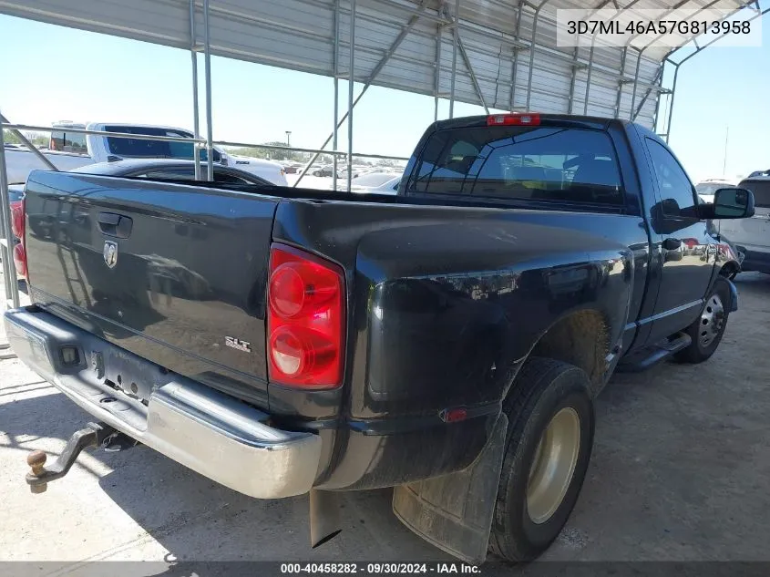 2007 Dodge Ram 3500 Slt VIN: 3D7ML46A57G813958 Lot: 40458282