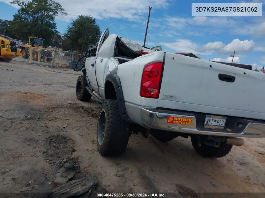 2007 Dodge Ram 2500 Slt VIN: 3D7KS29A87G821062 Lot: 40475285