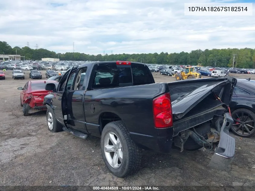 2007 Dodge Ram 1500 Slt VIN: 1D7HA18267S182514 Lot: 40484509