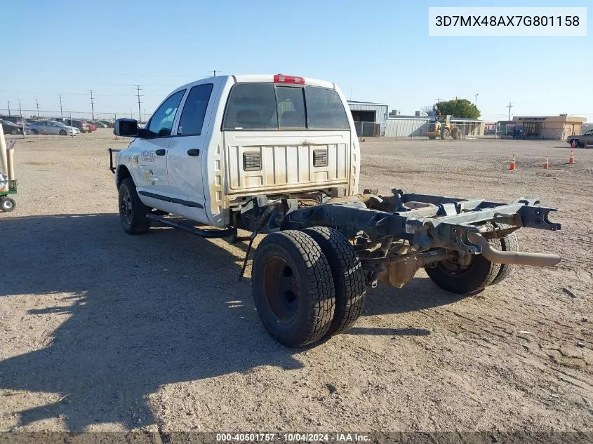 2007 Dodge Ram 3500 Slt/Sport VIN: 3D7MX48AX7G801158 Lot: 40501757