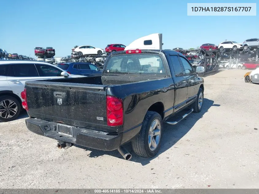 2007 Dodge Ram 1500 Slt VIN: 1D7HA18287S167707 Lot: 40514185