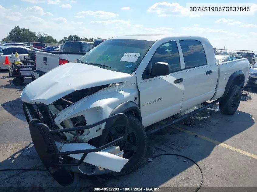 2007 Dodge Ram 1500 Slt VIN: 3D7KS19D67G837846 Lot: 40532203