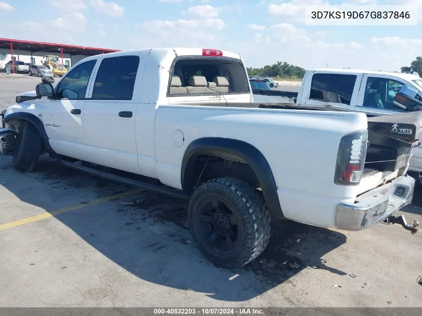 2007 Dodge Ram 1500 Slt VIN: 3D7KS19D67G837846 Lot: 40532203