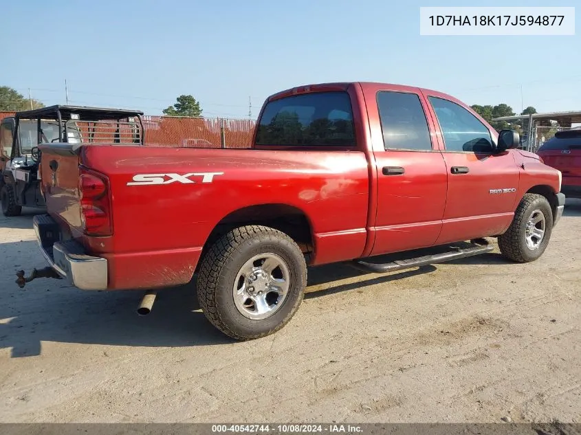 2007 Dodge Ram 1500 St VIN: 1D7HA18K17J594877 Lot: 40542744