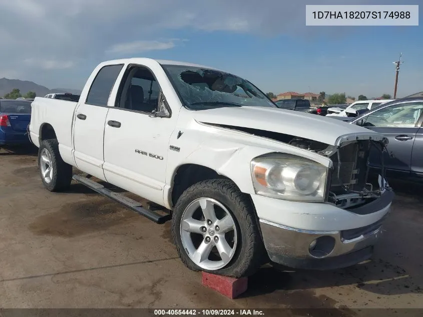 2007 Dodge Ram 1500 Slt VIN: 1D7HA18207S174988 Lot: 40554442