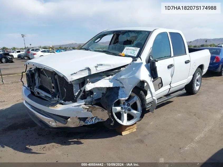 2007 Dodge Ram 1500 Slt VIN: 1D7HA18207S174988 Lot: 40554442