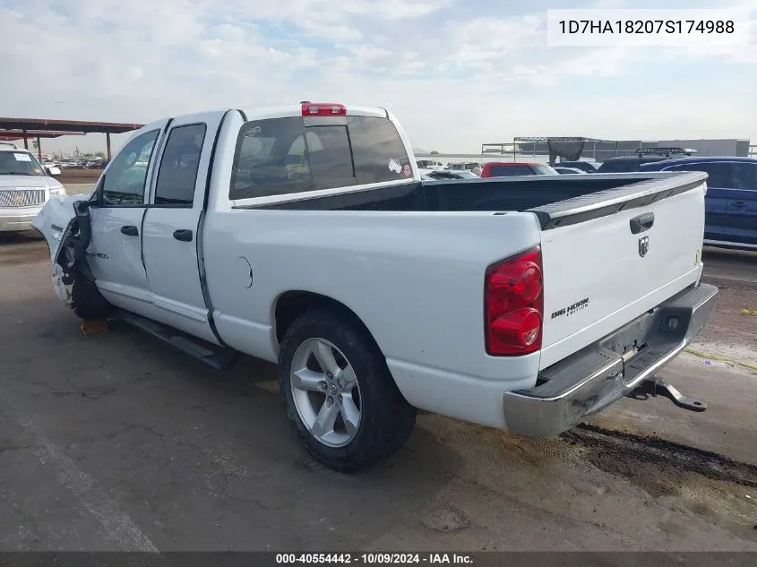 2007 Dodge Ram 1500 Slt VIN: 1D7HA18207S174988 Lot: 40554442