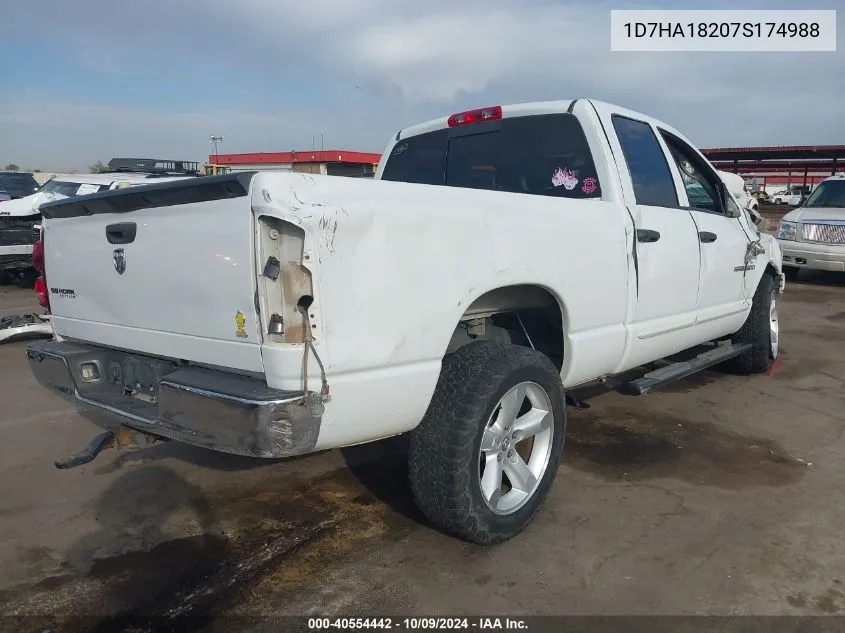 2007 Dodge Ram 1500 Slt VIN: 1D7HA18207S174988 Lot: 40554442