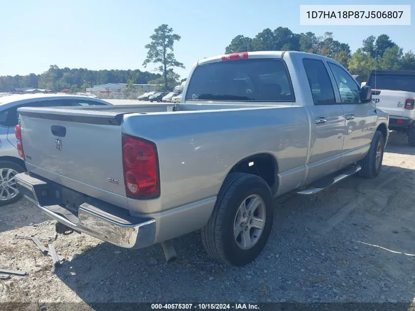 2007 Dodge Ram 1500 Slt VIN: 1D7HA18P87J506807 Lot: 40575307