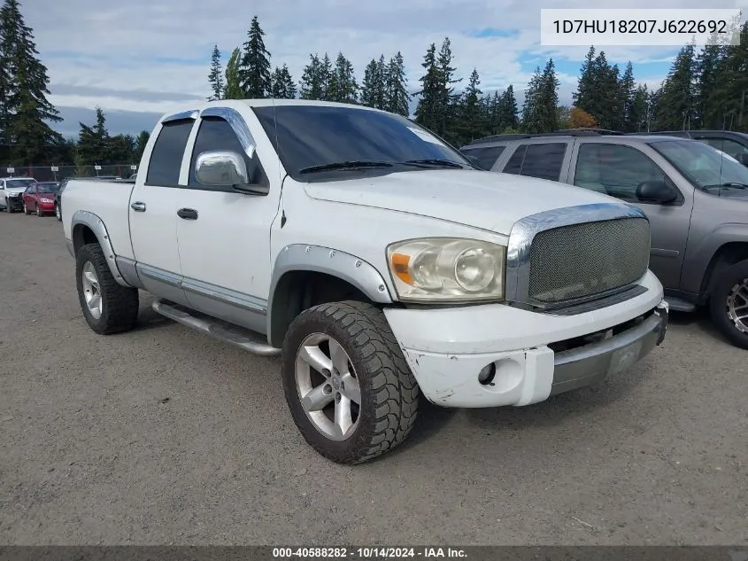 2007 Dodge Ram 1500 Laramie VIN: 1D7HU18207J622692 Lot: 40588282