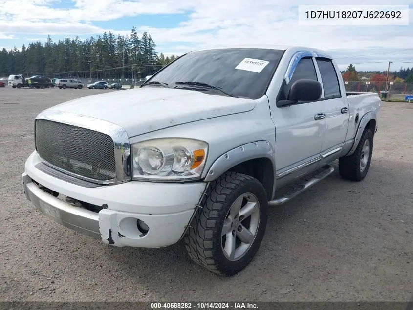 2007 Dodge Ram 1500 Laramie VIN: 1D7HU18207J622692 Lot: 40588282