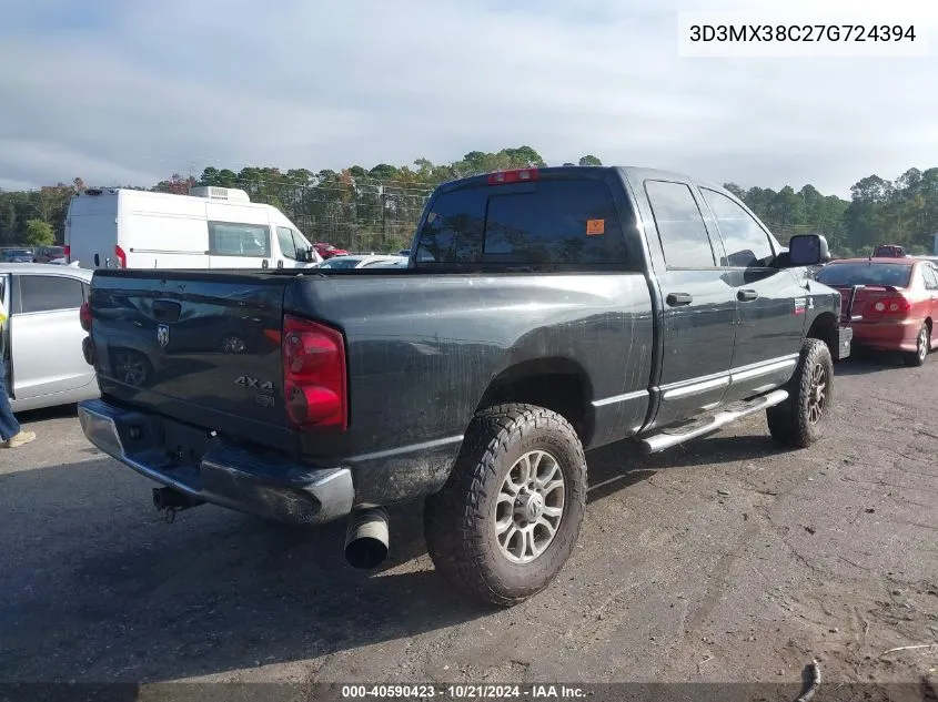 2007 Dodge Ram 3500 Laramie VIN: 3D3MX38C27G724394 Lot: 40590423