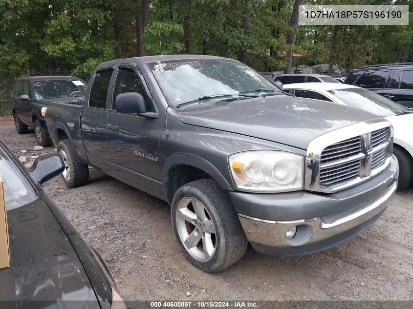 2007 Dodge Ram 1500 Slt VIN: 1D7HA18P57S196190 Lot: 40600897