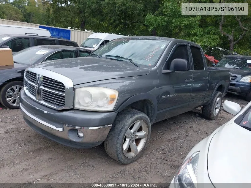 2007 Dodge Ram 1500 Slt VIN: 1D7HA18P57S196190 Lot: 40600897