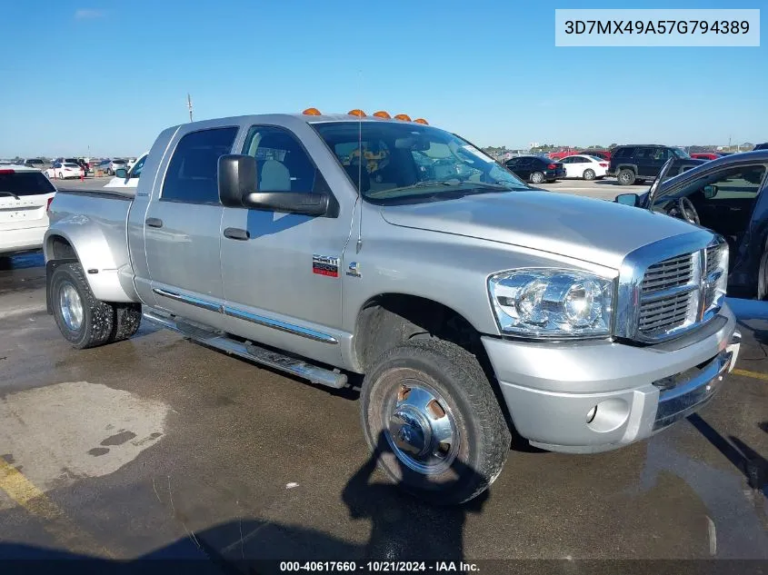 2007 Dodge Ram 3500 VIN: 3D7MX49A57G794389 Lot: 40617660