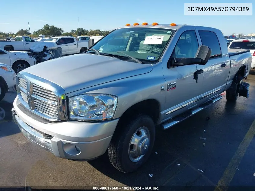 2007 Dodge Ram 3500 VIN: 3D7MX49A57G794389 Lot: 40617660