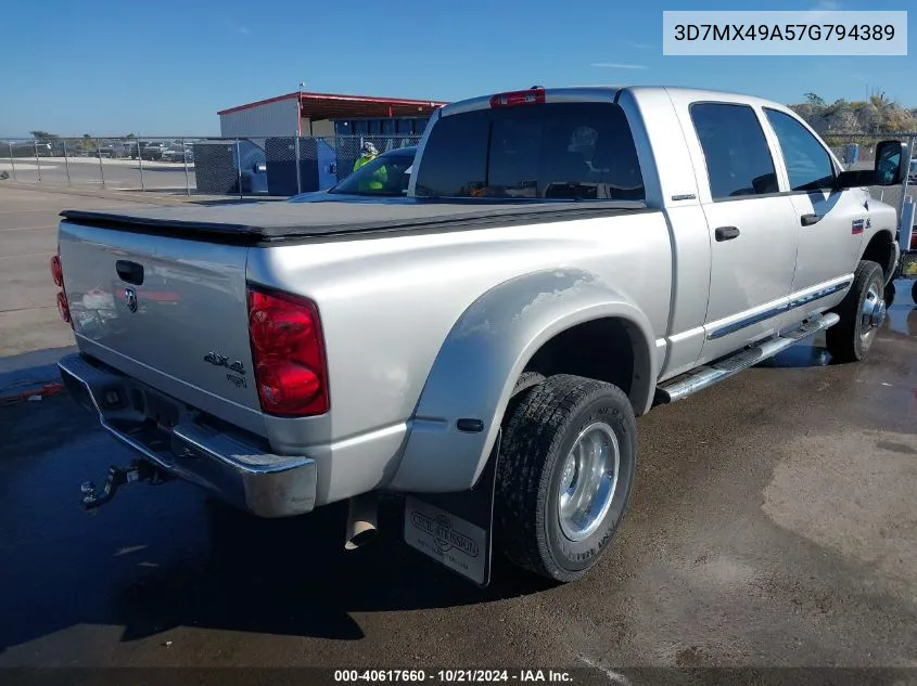 2007 Dodge Ram 3500 VIN: 3D7MX49A57G794389 Lot: 40617660