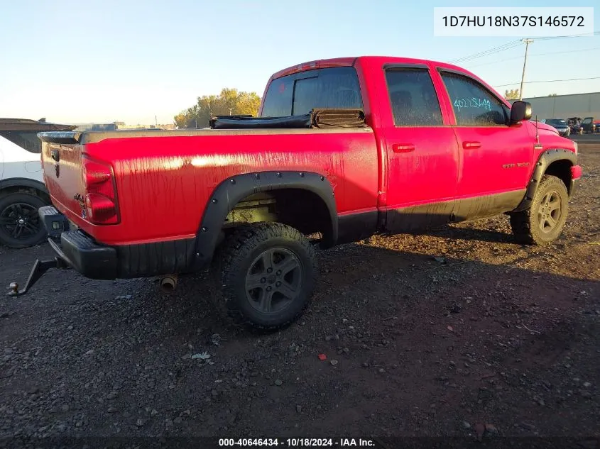 2007 Dodge Ram 1500 Slt/Trx4 Off Road/Sport VIN: 1D7HU18N37S146572 Lot: 40646434