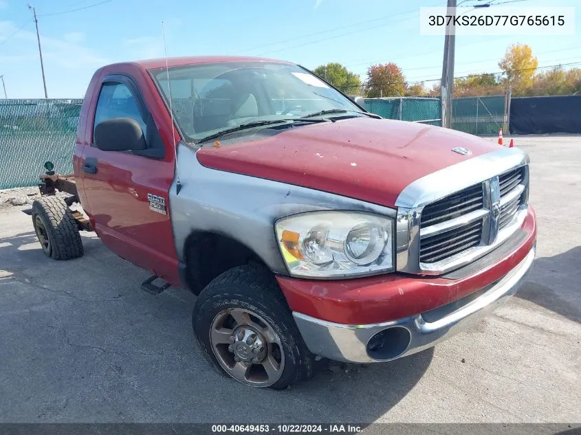 2007 Dodge Ram 2500 Slt/Trx4 Off Road/Sport/Power Wagon VIN: 3D7KS26D77G765615 Lot: 40649453